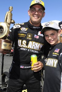 Tony Schumacher with son Mike