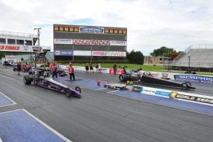 Top Dragster WinnerDarian Boesch near RU Mike Roberts far