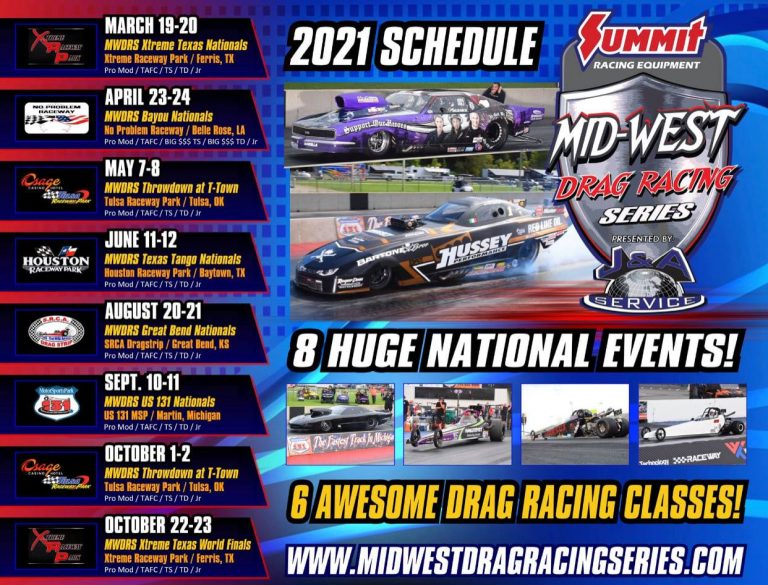 Mid-West Drag Racing Series Releases 8-Race 2021 Schedule With 3 New ...