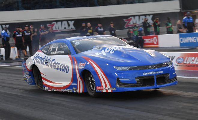 Greg Anderson Claims 110th No. 1 in Camaro at NHRA FourWide Nationals
