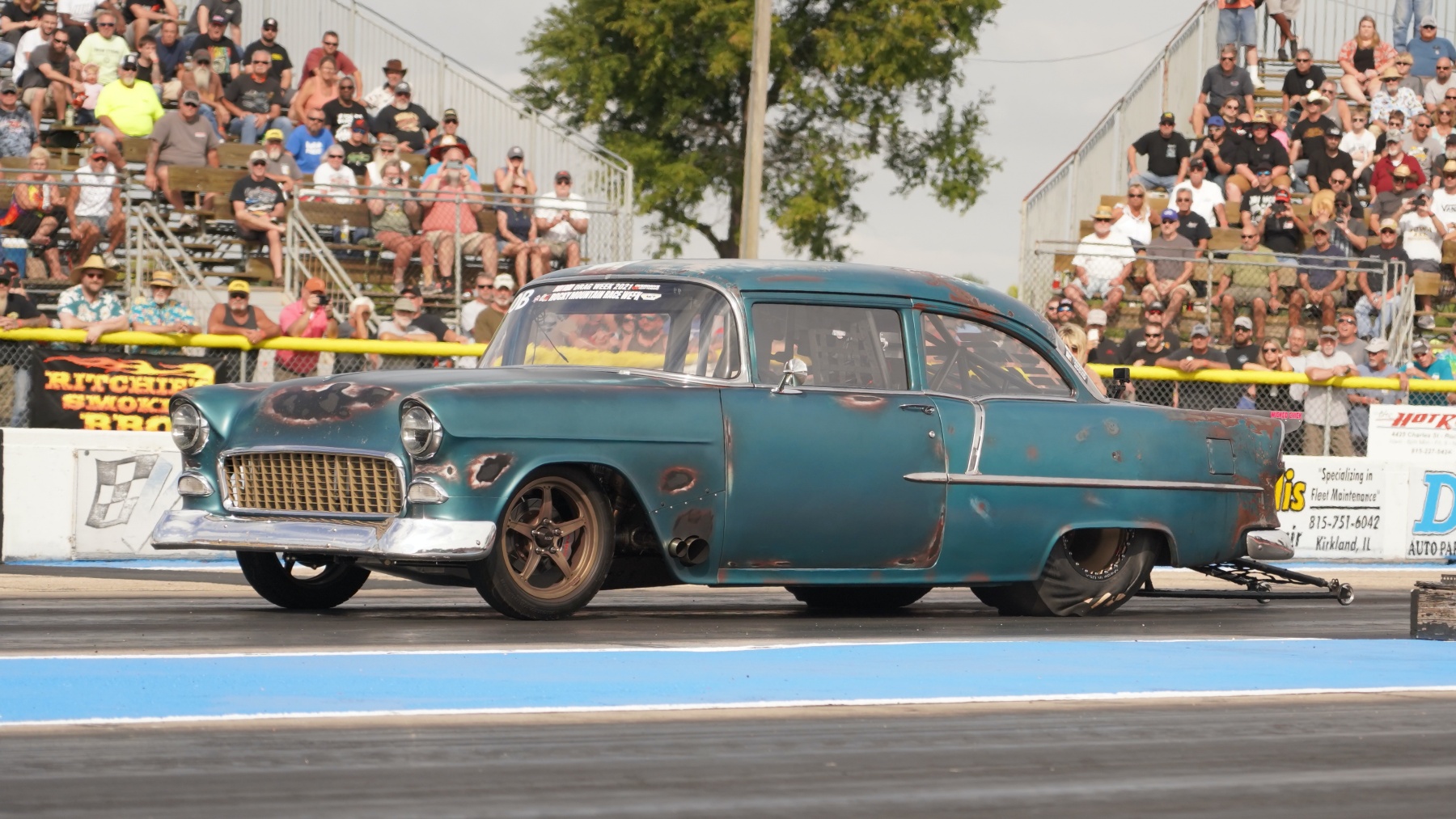 Alex Taylor Chasing Sixes At Sick Week in 200mph Chevy Shoebox Street Car, Drag Illustrated