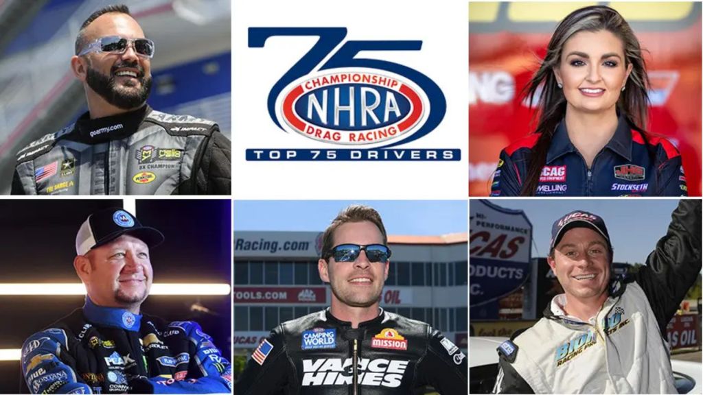 NHRA Kicks Off Top 75 Drivers Reveal as First Five Additions Are Announced
