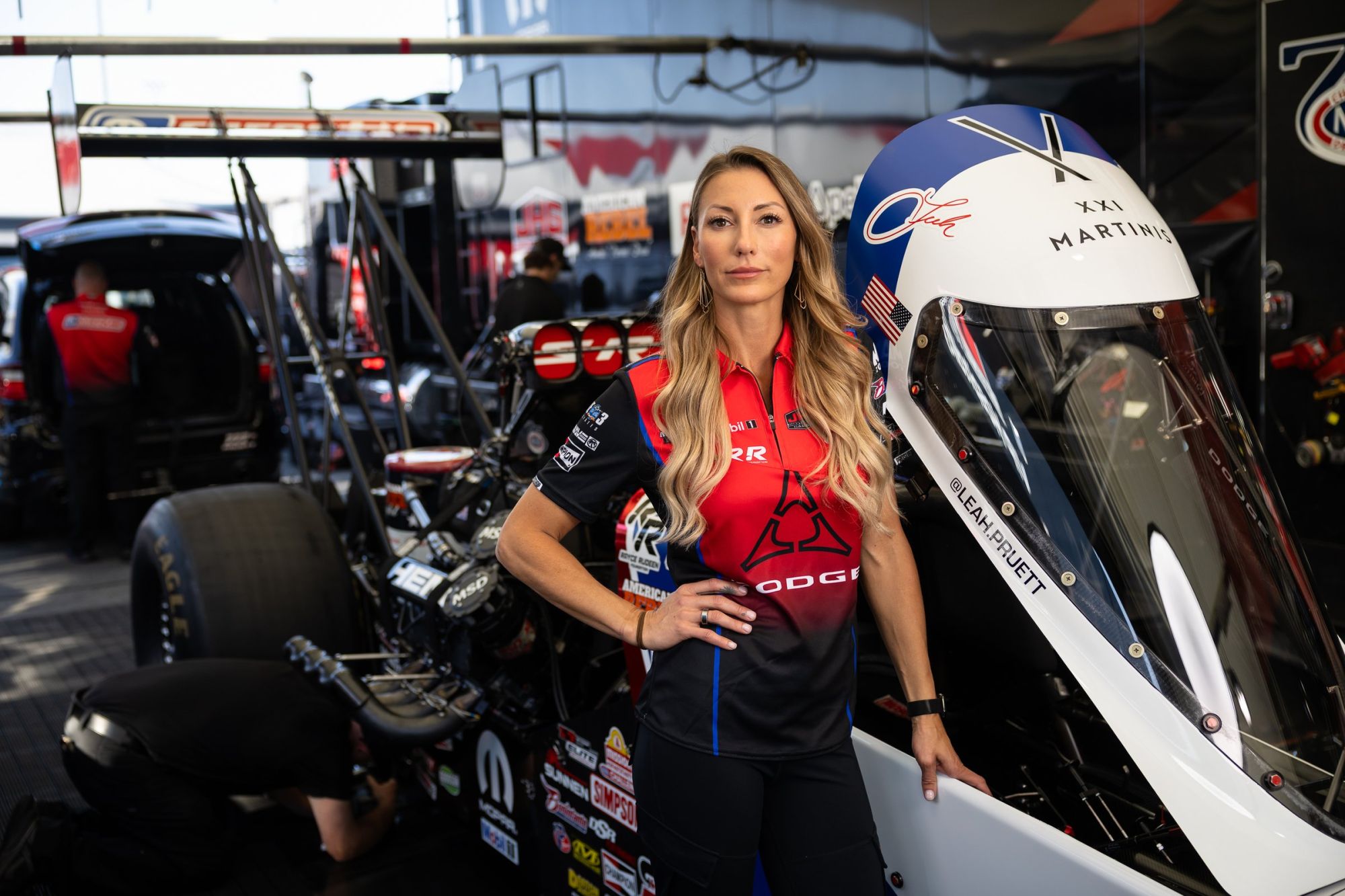 Leah Pruett at the 2026 Inaugural NHRA Potomac Nationals at Maryland International Raceway.
