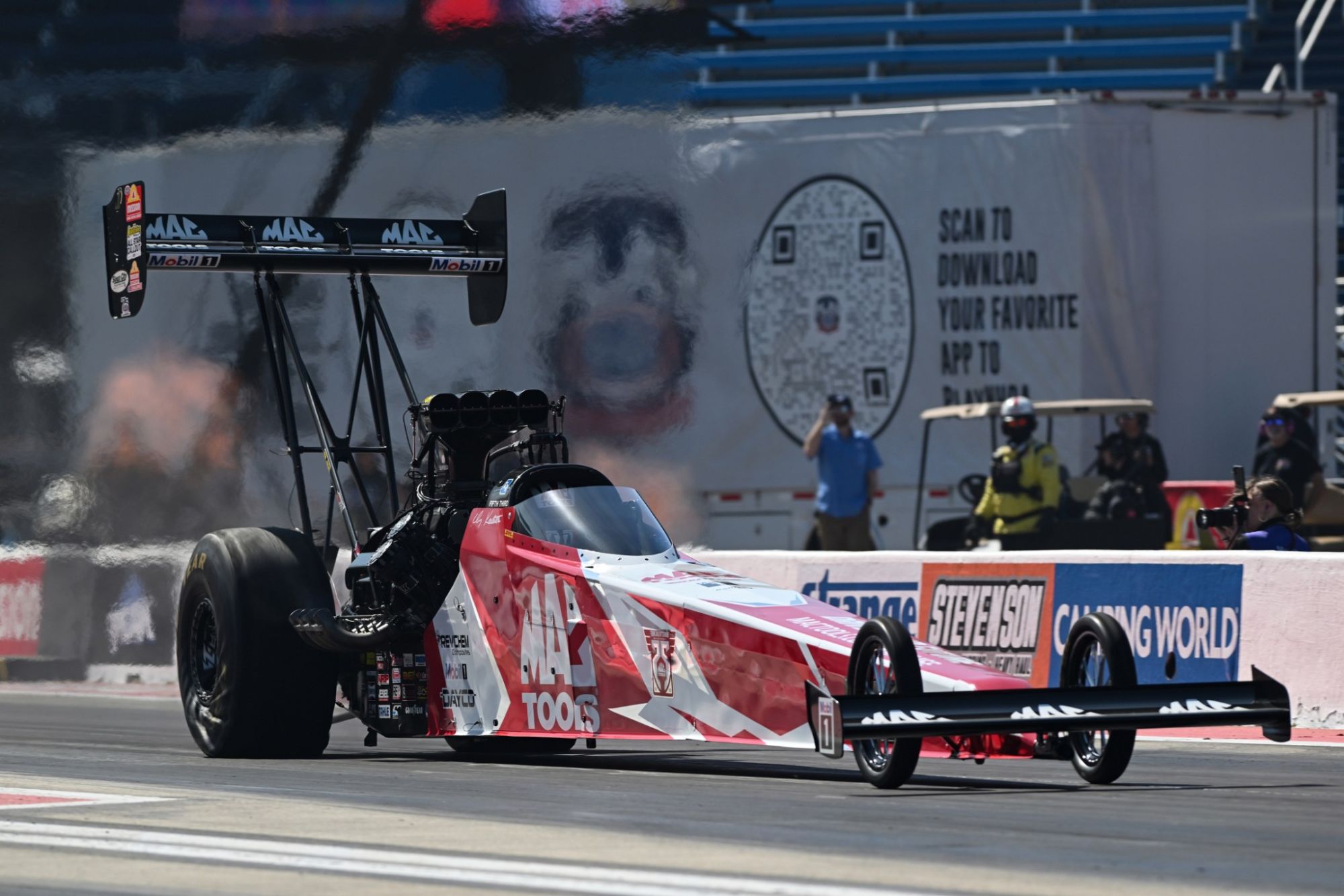 Doug Kalitta takes provisional Top Fuel No. 1 at the 2026 NHRA Route 66 Nationals in his Mac Tools dragster.