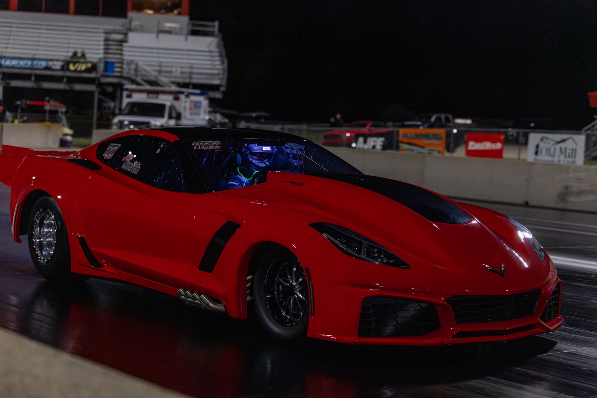 Unidentified (red C7 Corvette) at the 2026 Shakedown XXIII at M'Town
