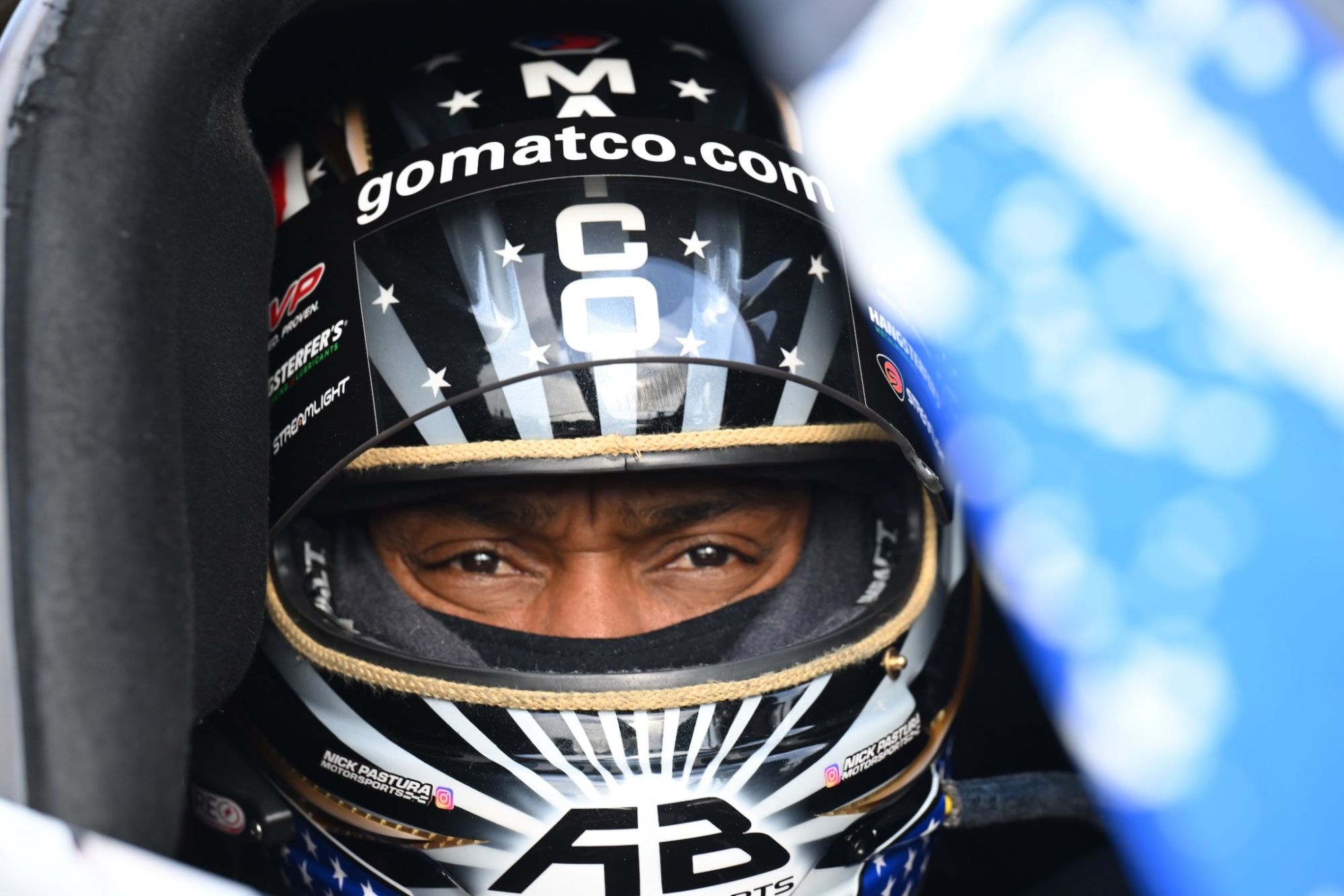 Antron Brown's Top Fuel dragster at the NHRA New England Nationals.