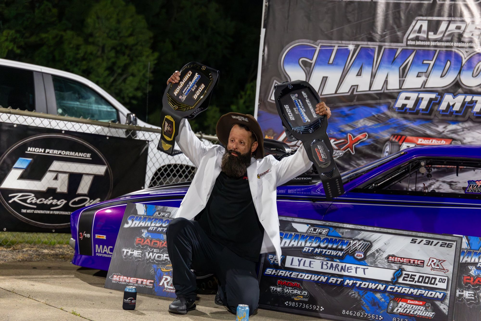 Lyle Barnett doubled up at Shakedown XXIII at M'Town: Radial vs. The World winner and Pro 275 runner-up - the only driver in two finals. Photo: Capri Wesley / Drag Illustrated.