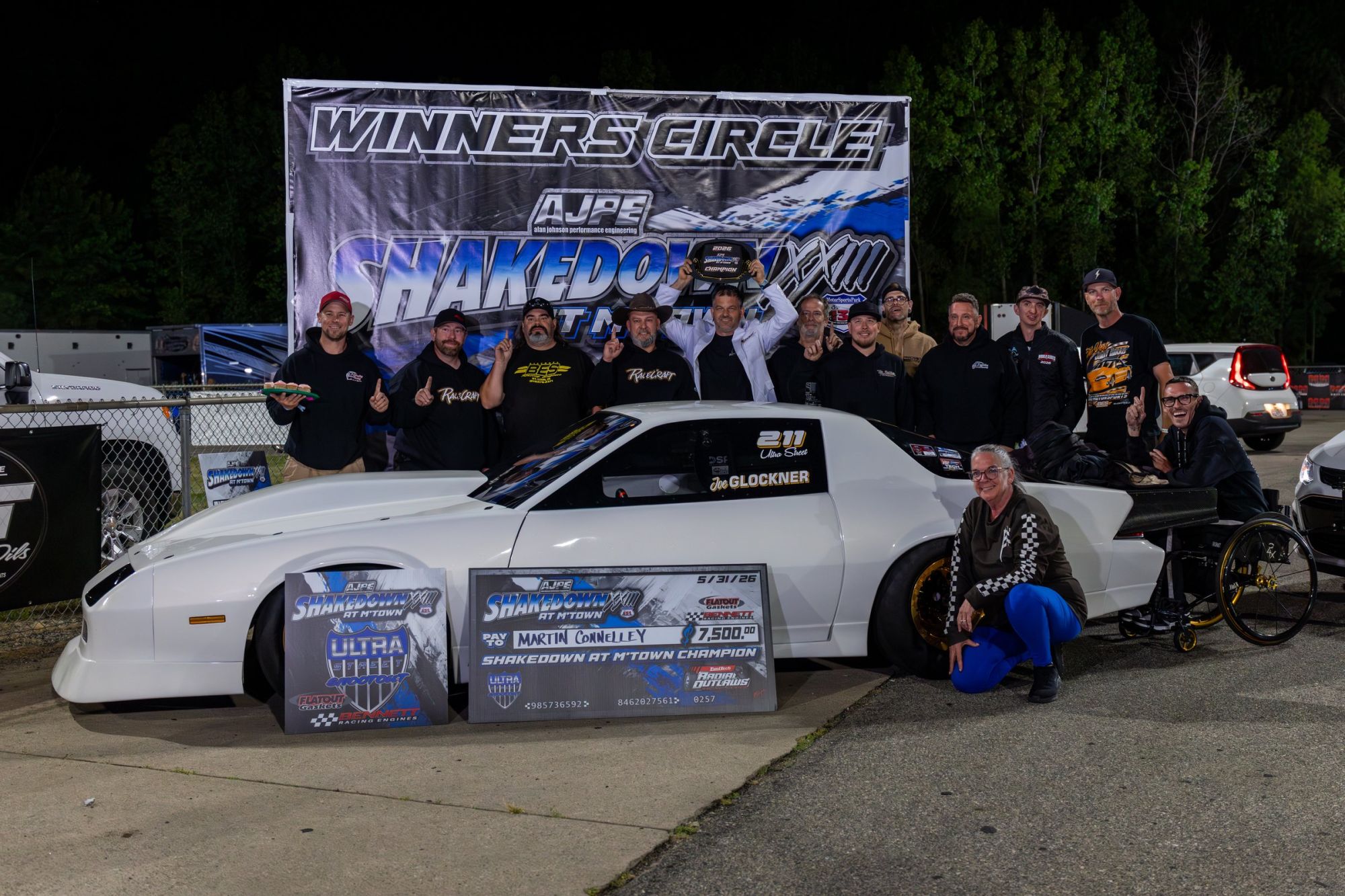 Martin Connelley wins Ultra Street at the 2026 Shakedown XXIII at M'Town. Photo: Capri Wesley / Drag Illustrated.
