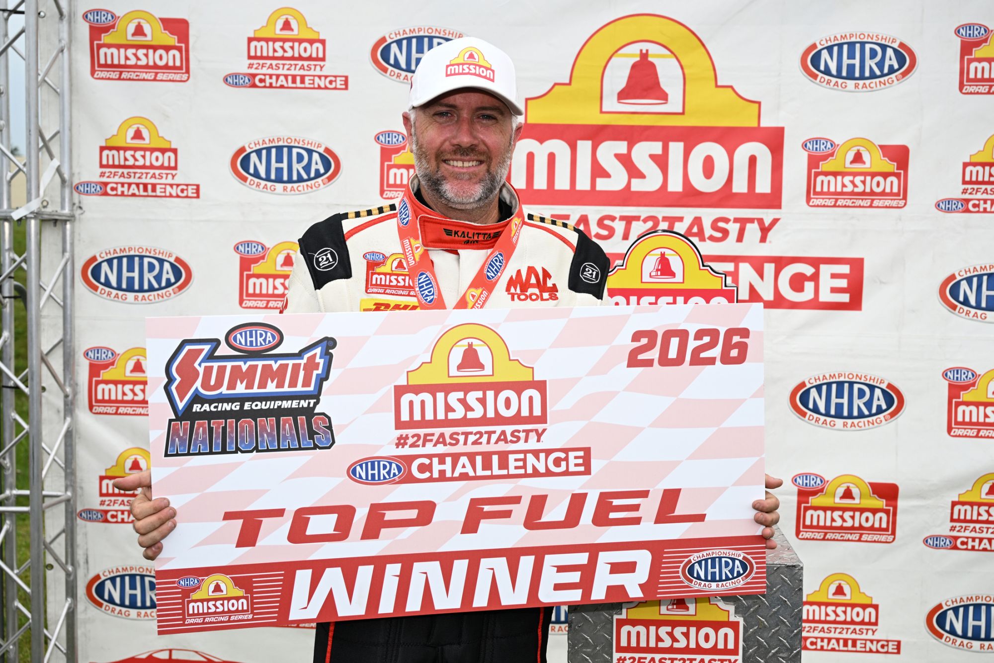 Shawn Langdon wins the Mission 2Fast2Tasty Challenge in Top Fuel at NHRA Norwalk