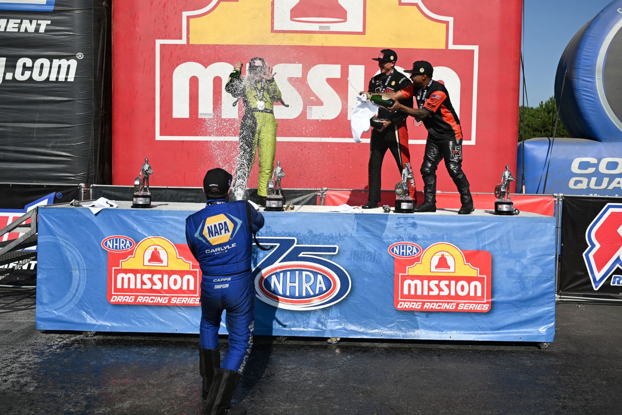 Winners circle at the 2026 Summit Racing Equipment NHRA Nationals in Norwalk