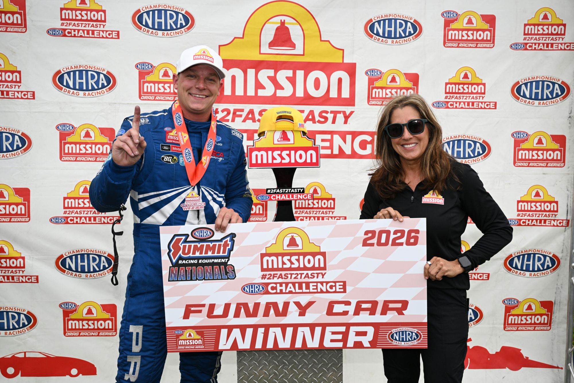 Austin Prock wins the Mission 2Fast2Tasty Challenge in Funny Car at NHRA Norwalk