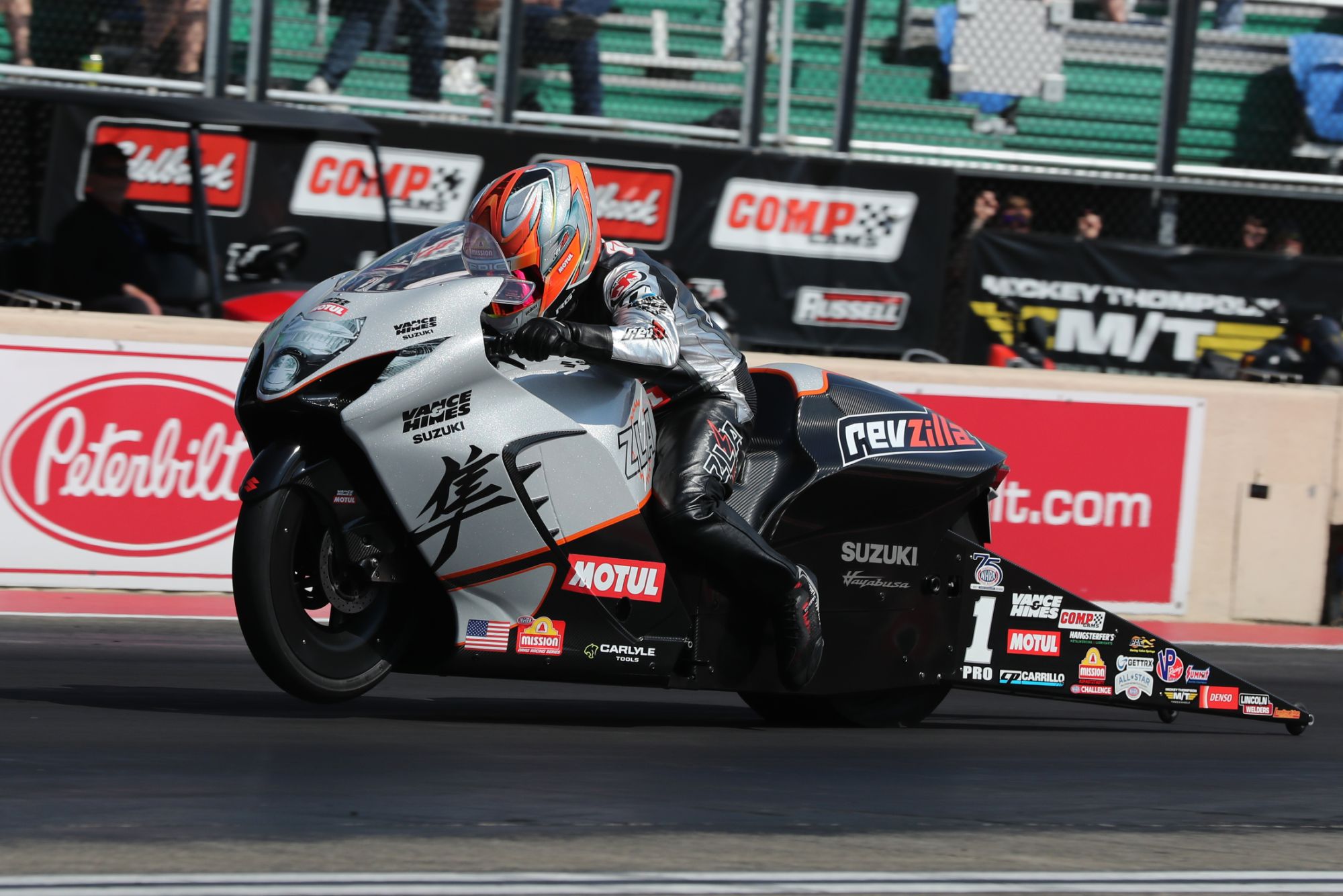 Richard Gadson wins Pro Stock Motorcycle at the Summit Racing Equipment NHRA Nationals in Norwalk