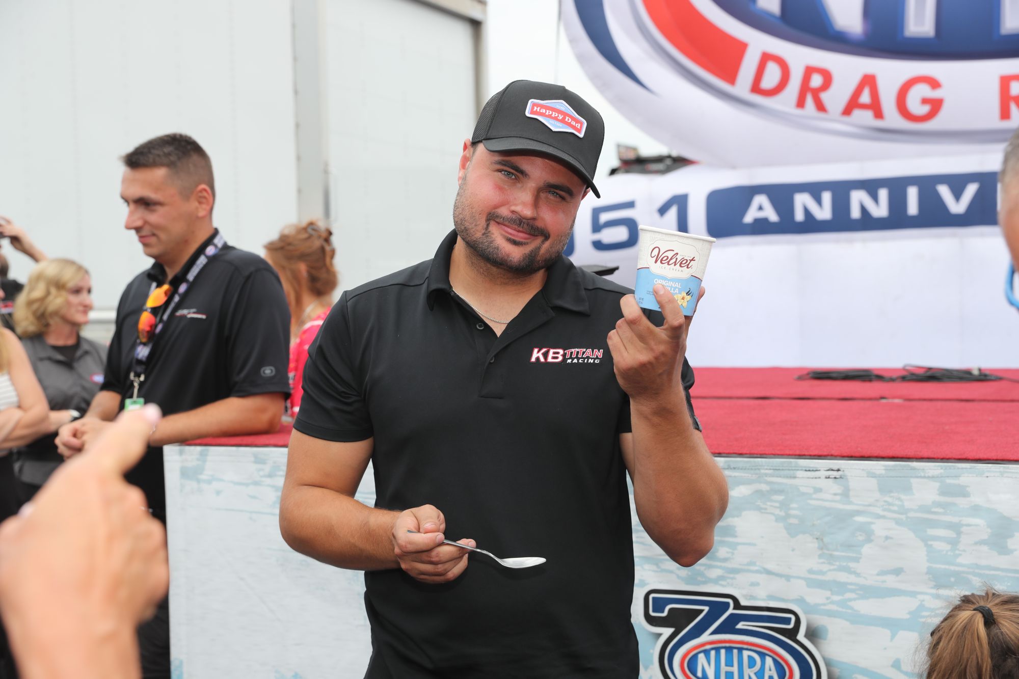 Action from the Summit Motorsports Park ice cream eating contest at NHRA Norwalk