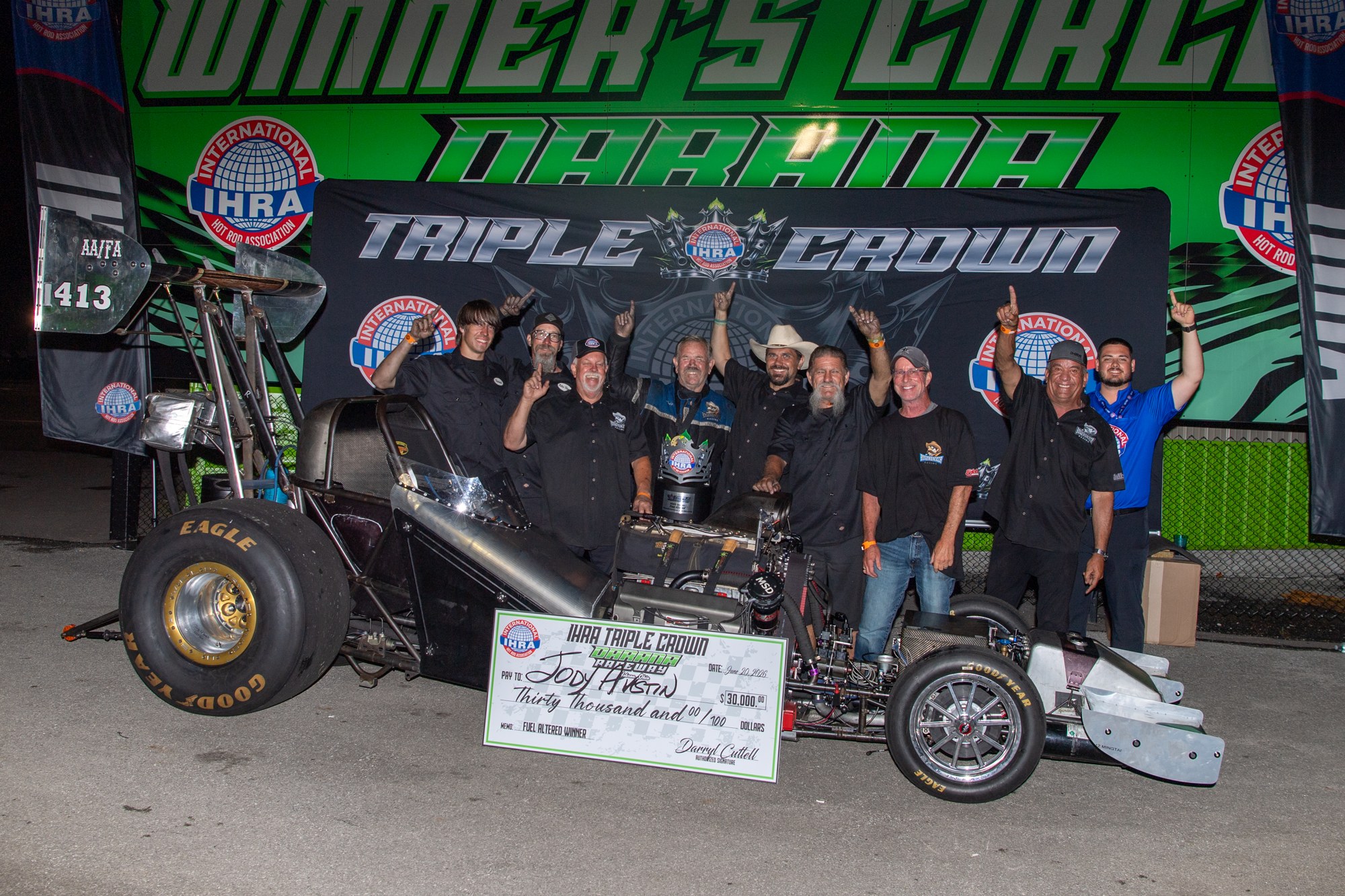 Fuel Altered winner at the 2026 IHRA Triple Crown.