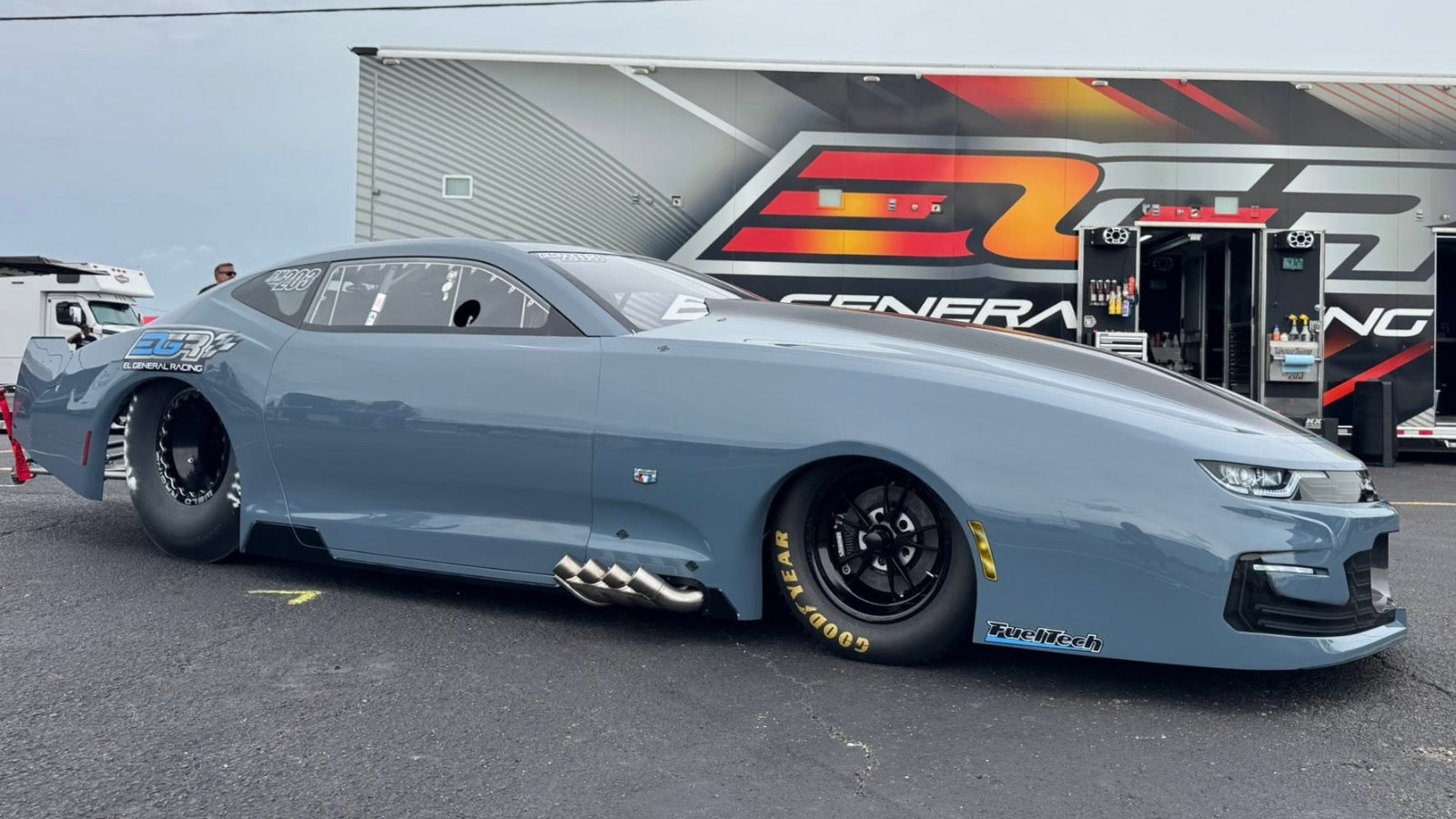 Jose Gonzales new Pro Mod Camaro to be driven by Jason Collins at the 2026 IHRA Triple Crown at Darana Raceway.