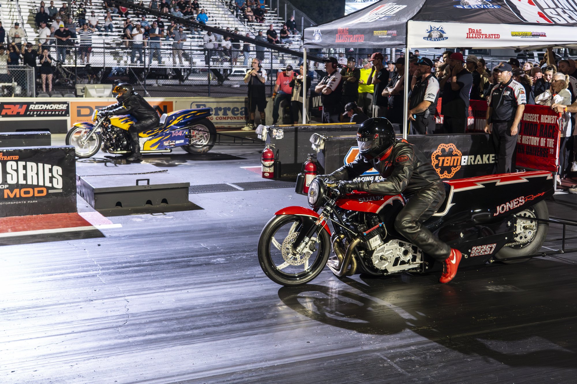 Rashad Jones won 4.60 Bikes aboard his '89 Suzuki at WSOPM 2026.