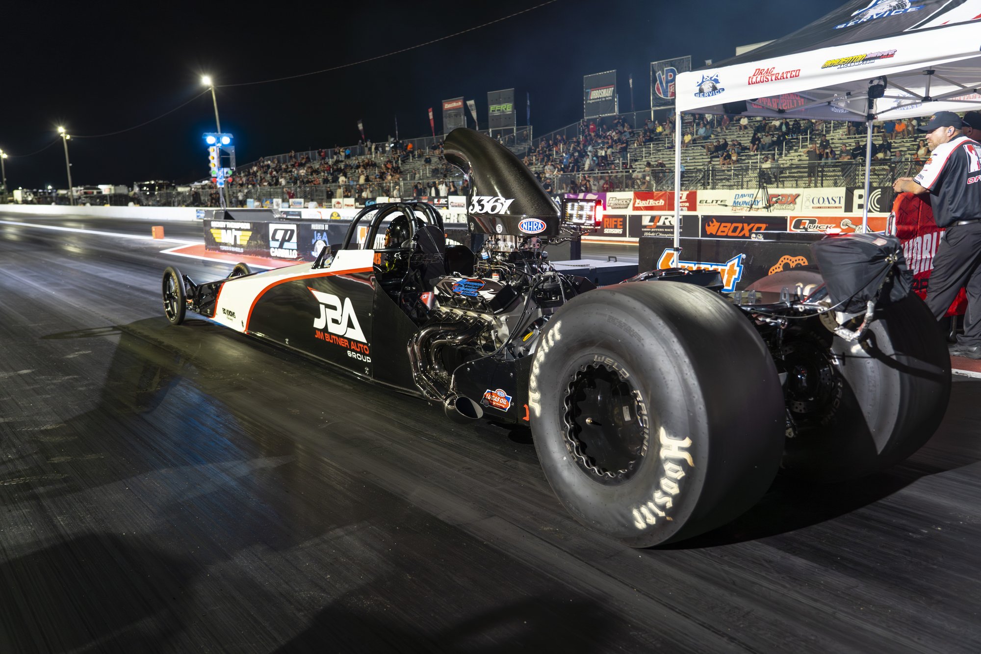 Mitch Kalitta in the Super Pro winner's circle — first career win at WSOPM 2026.