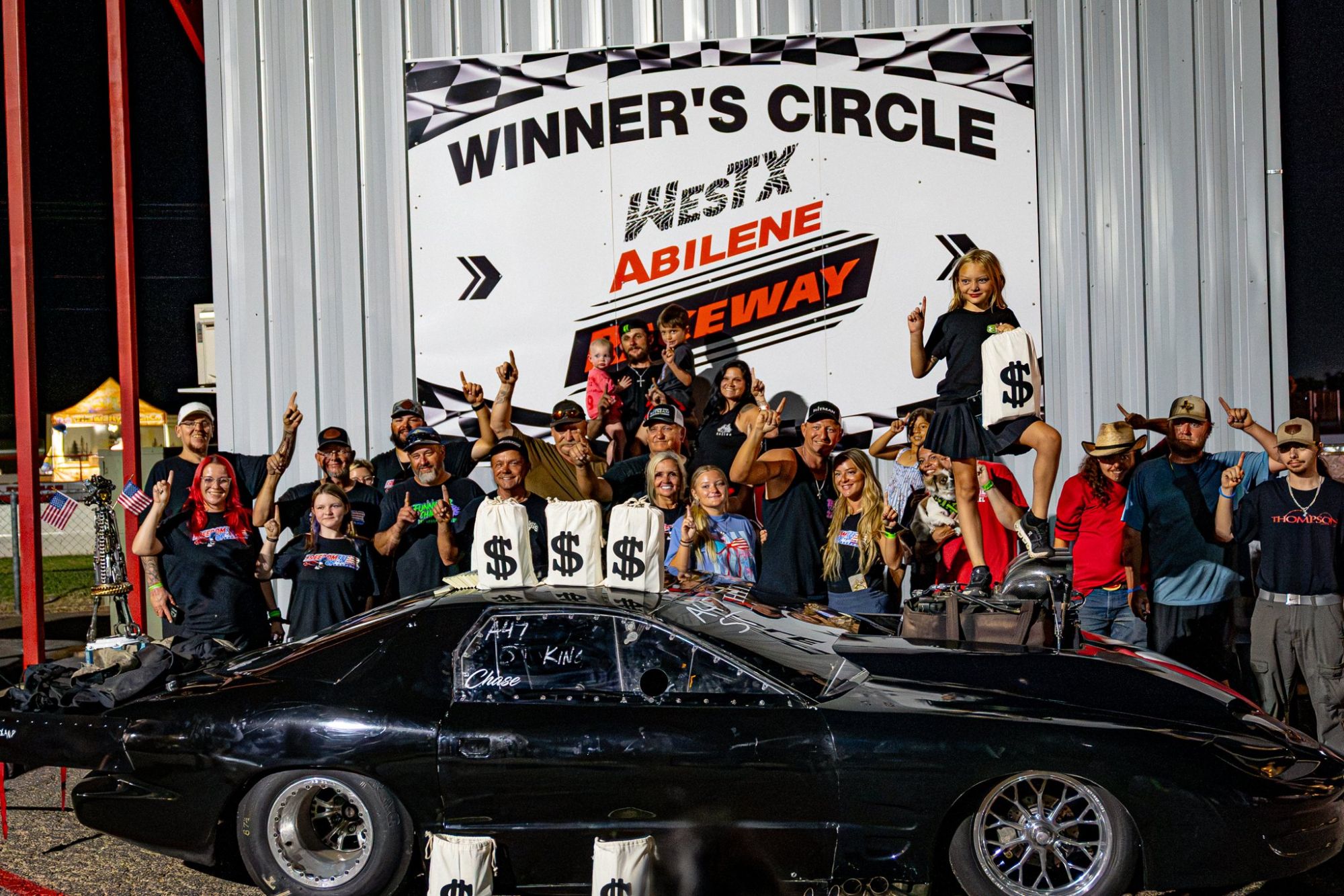 Winner's circle at the Freedom of War No Prep, WestX Abilene Raceway 2026