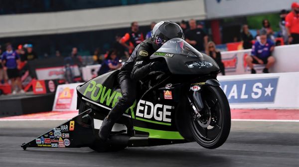 Chase Van Sant pilots the PowerEdge / Trick-Tools Racing Pro Stock Motorcycle