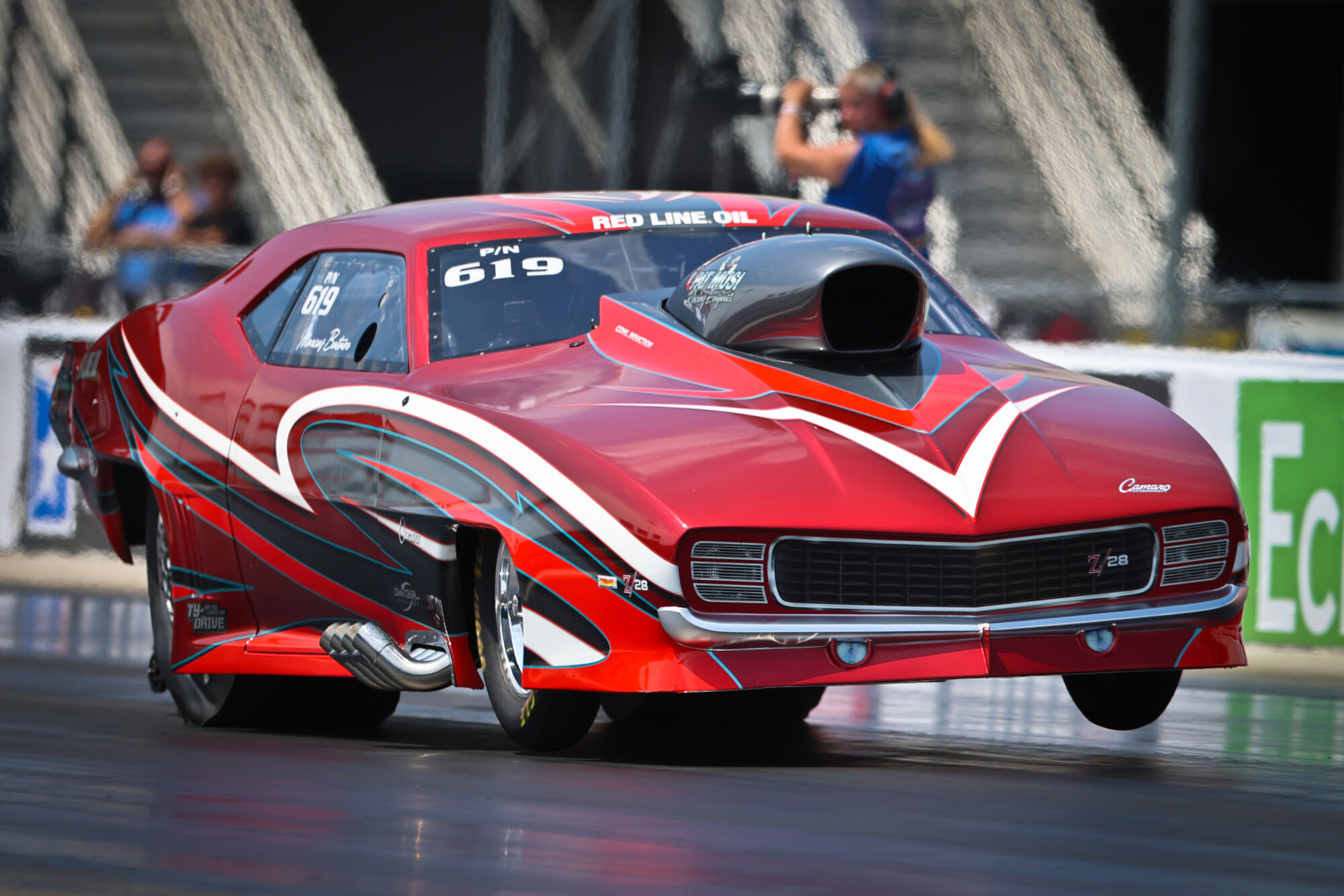 Marcus Butner's Red Line Oil 1969 Camaro, Pro Nitrous No. 1 qualifier at Bristol