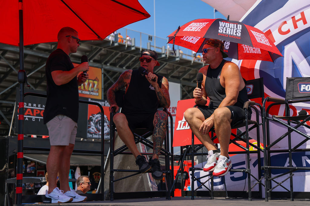 The Wes Buck Show on stage at the 2026 NHRA U.S. Nationals